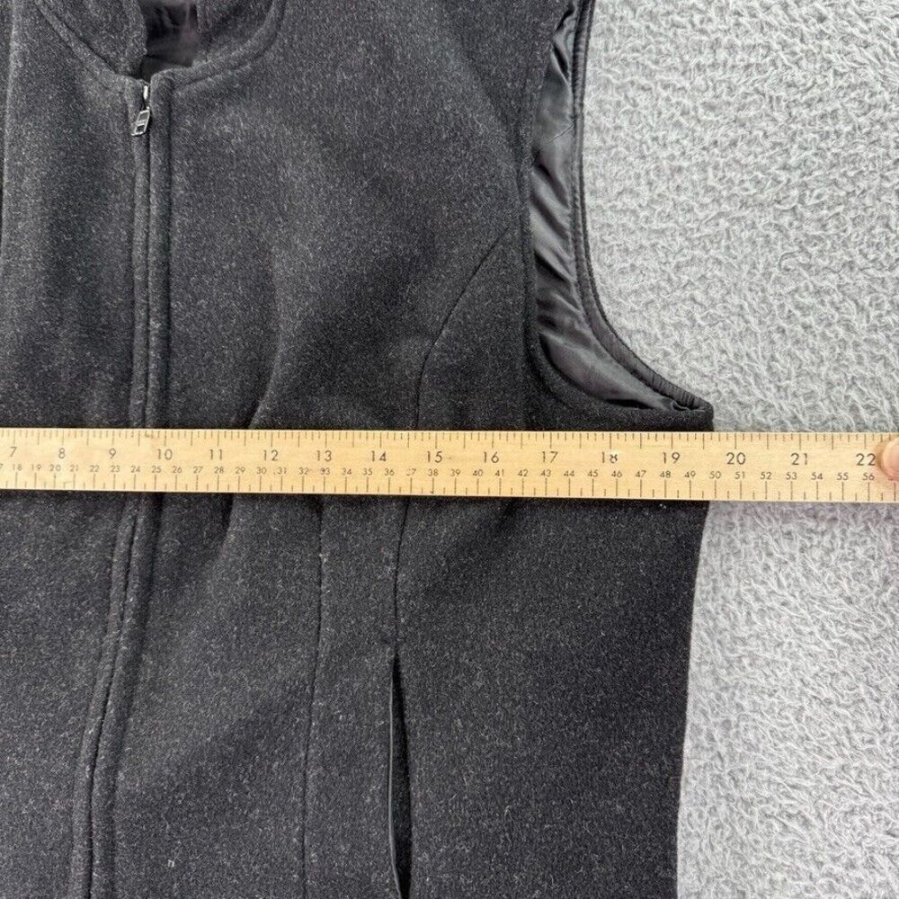 Wyoming Traders Vest Womens XL Black Virgin Wool Zip Up Ranch Wear Cowgirl - Picture 8 of 9